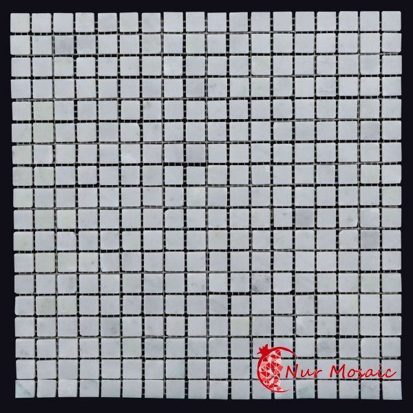 white marble mosaic tiles