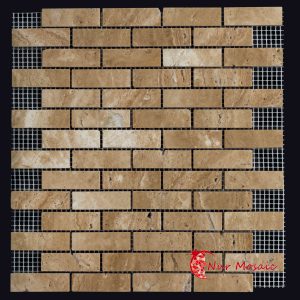 Natural Travertine Bricks Mosaic