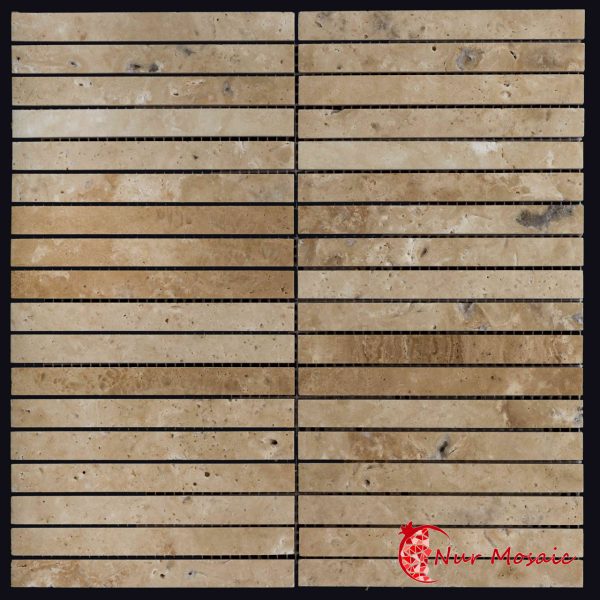 French Linear Travertine Mosaic Tile
